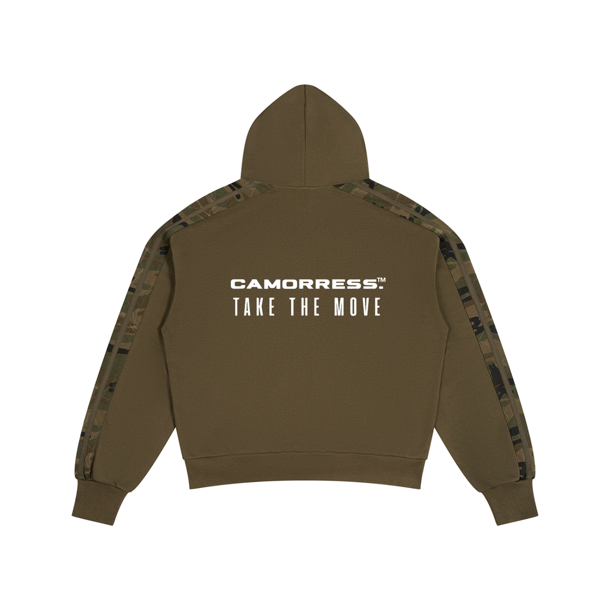 Unisex Boxy Camo Paneled Hoodie