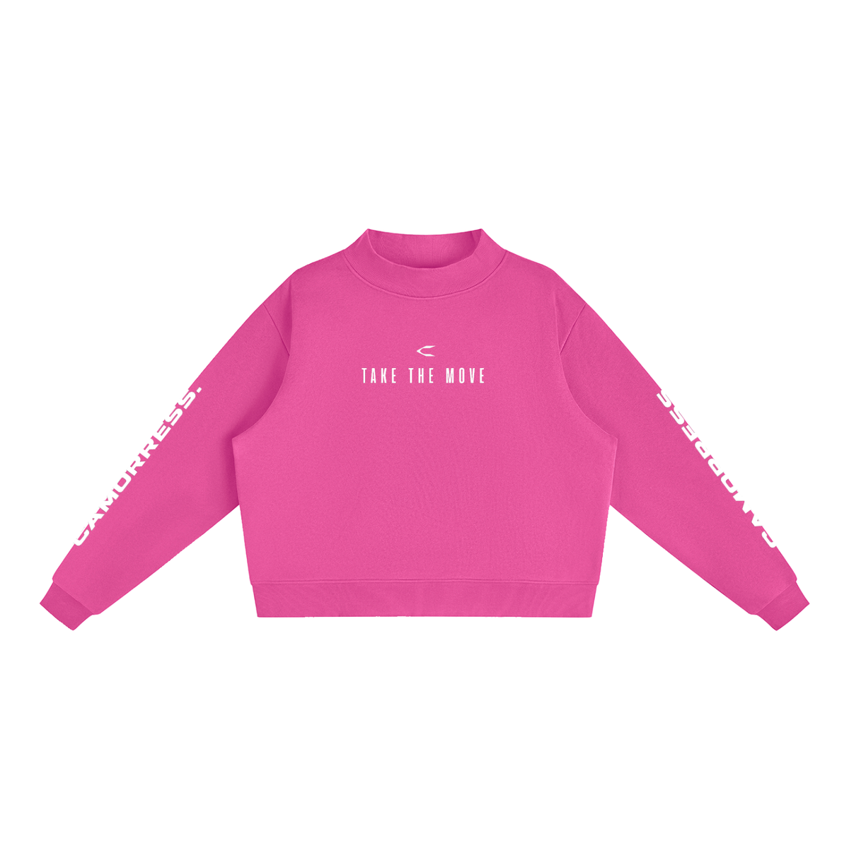 Essential Fleece Mock-Neck Crew Sweatshirt