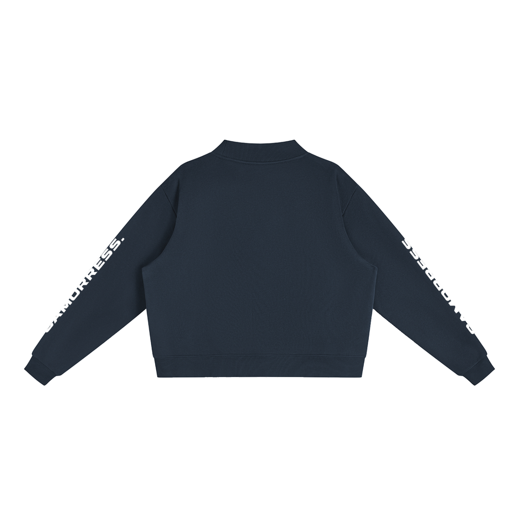Essential Fleece Mock-Neck Crew Sweatshirt