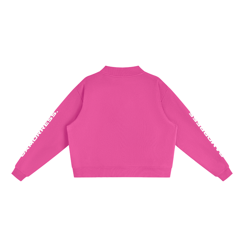 Essential Fleece Mock-Neck Crew Sweatshirt