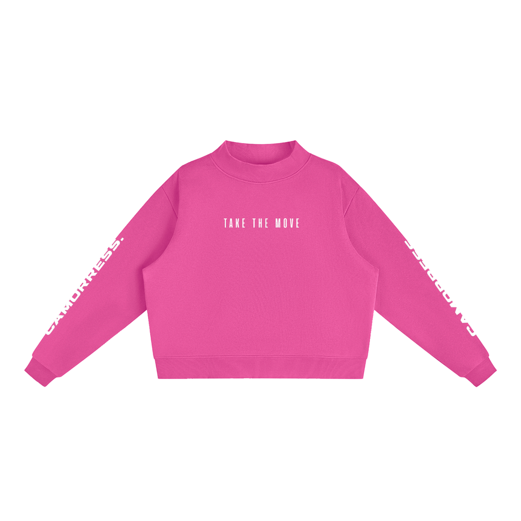 Essential Fleece Mock-Neck Crew Sweatshirt