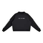 Essential Fleece Mock-Neck Crew Sweatshirt