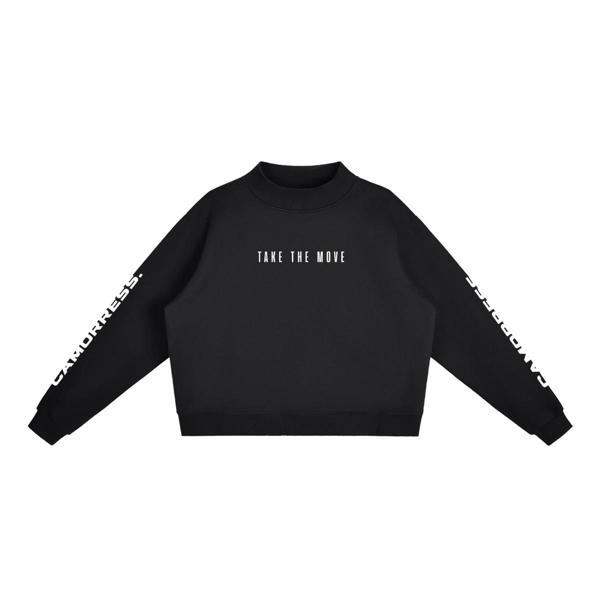 Essential Fleece Mock-Neck Crew Sweatshirt