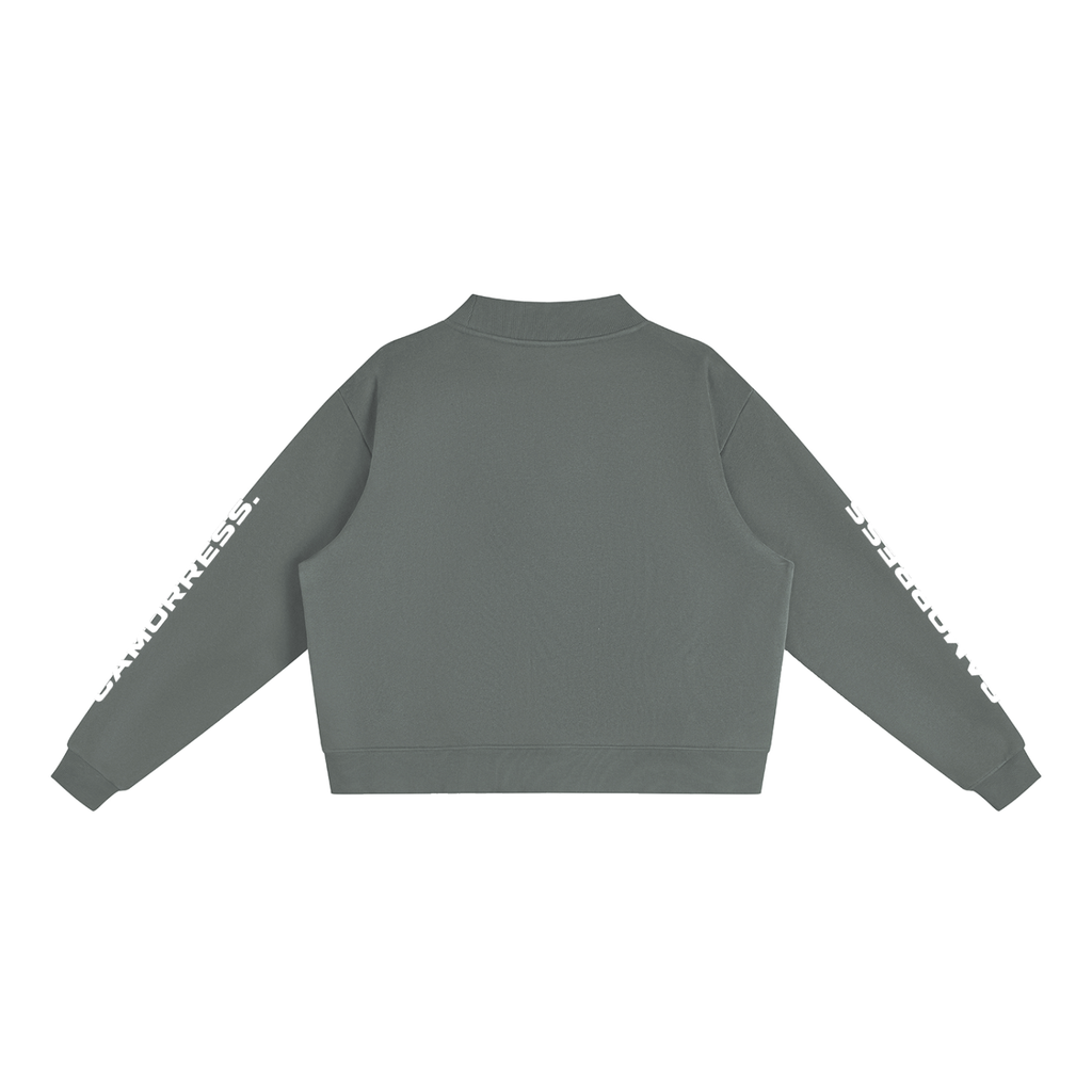 Essential Fleece Mock-Neck Crew Sweatshirt