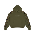 Unisex Boxy Camo Paneled Hoodie