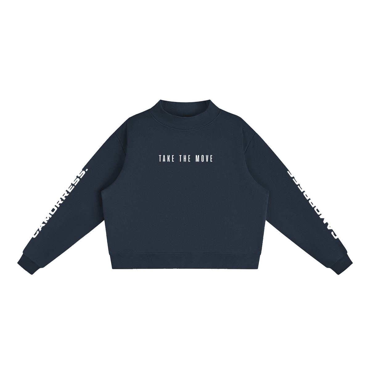 Essential Fleece Mock-Neck Crew Sweatshirt