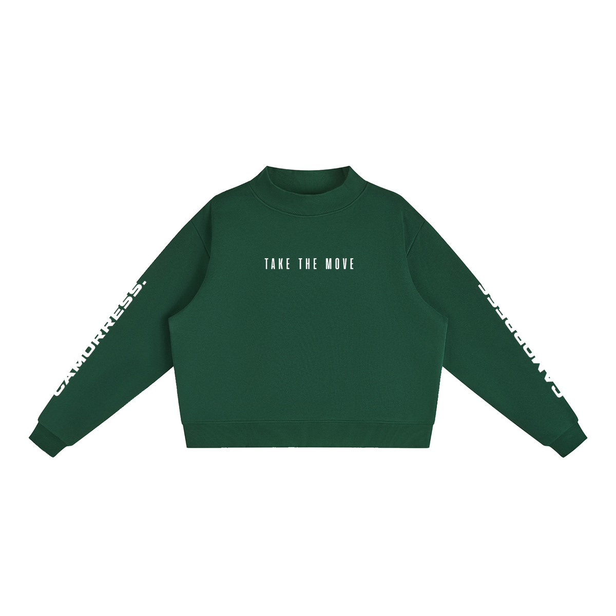 Essential Fleece Mock-Neck Crew Sweatshirt