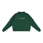 Essential Fleece Mock-Neck Crew Sweatshirt