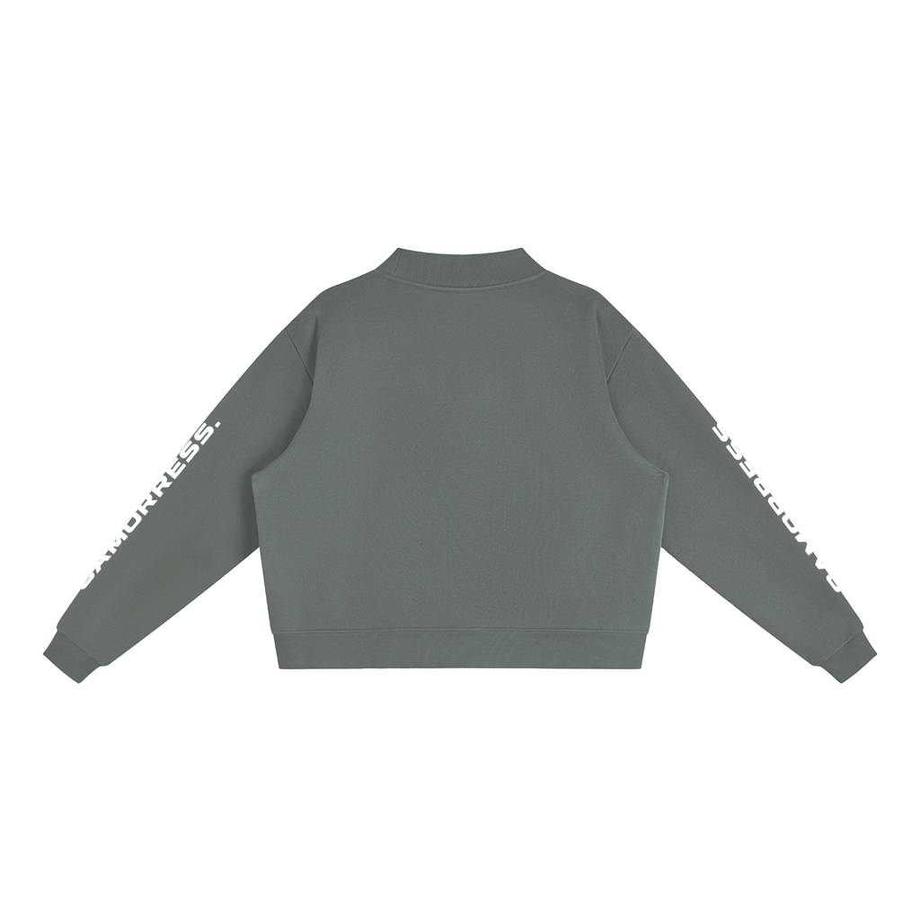Essential Fleece Mock-Neck Crew Sweatshirt