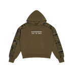 Unisex Boxy Camo Paneled Hoodie