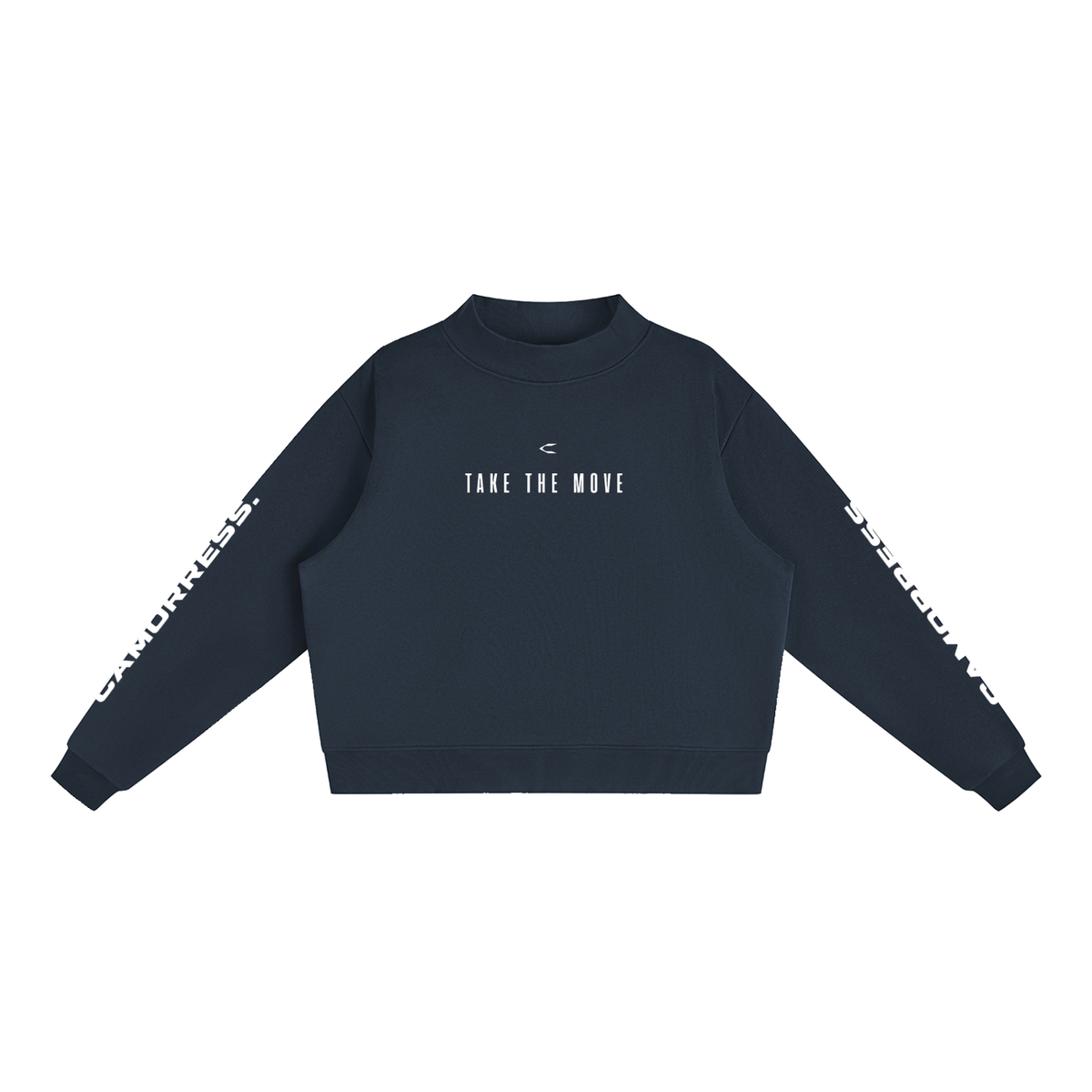 Essential Fleece Mock-Neck Crew Sweatshirt