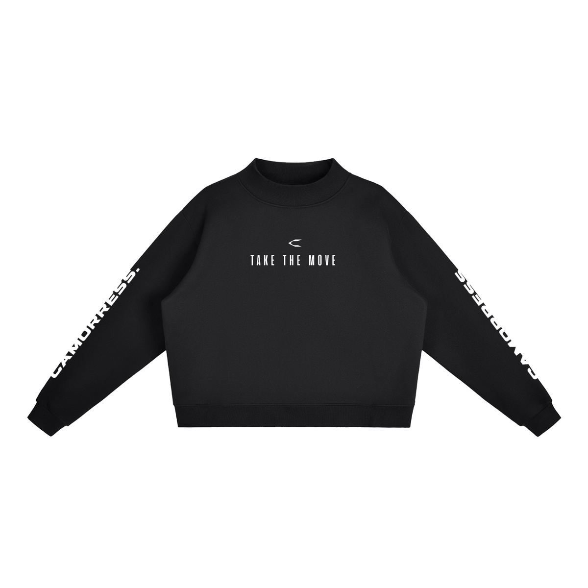 Essential Fleece Mock-Neck Crew Sweatshirt