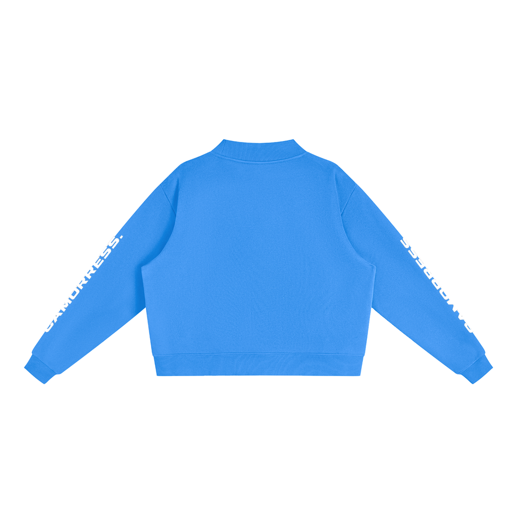 Essential Fleece Mock-Neck Crew Sweatshirt