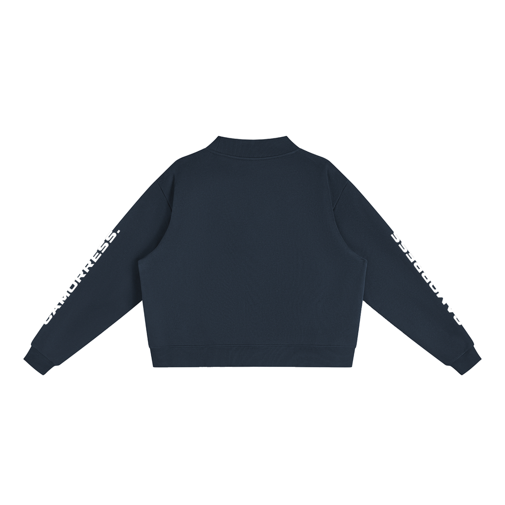 Essential Fleece Mock-Neck Crew Sweatshirt