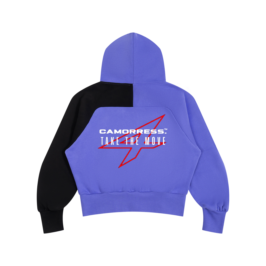 Unisex Color-Block Fleece Hoodie