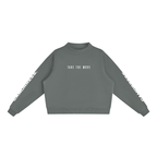 Essential Fleece Mock-Neck Crew Sweatshirt