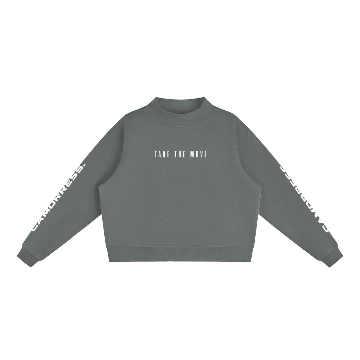 Essential Fleece Mock-Neck Crew Sweatshirt