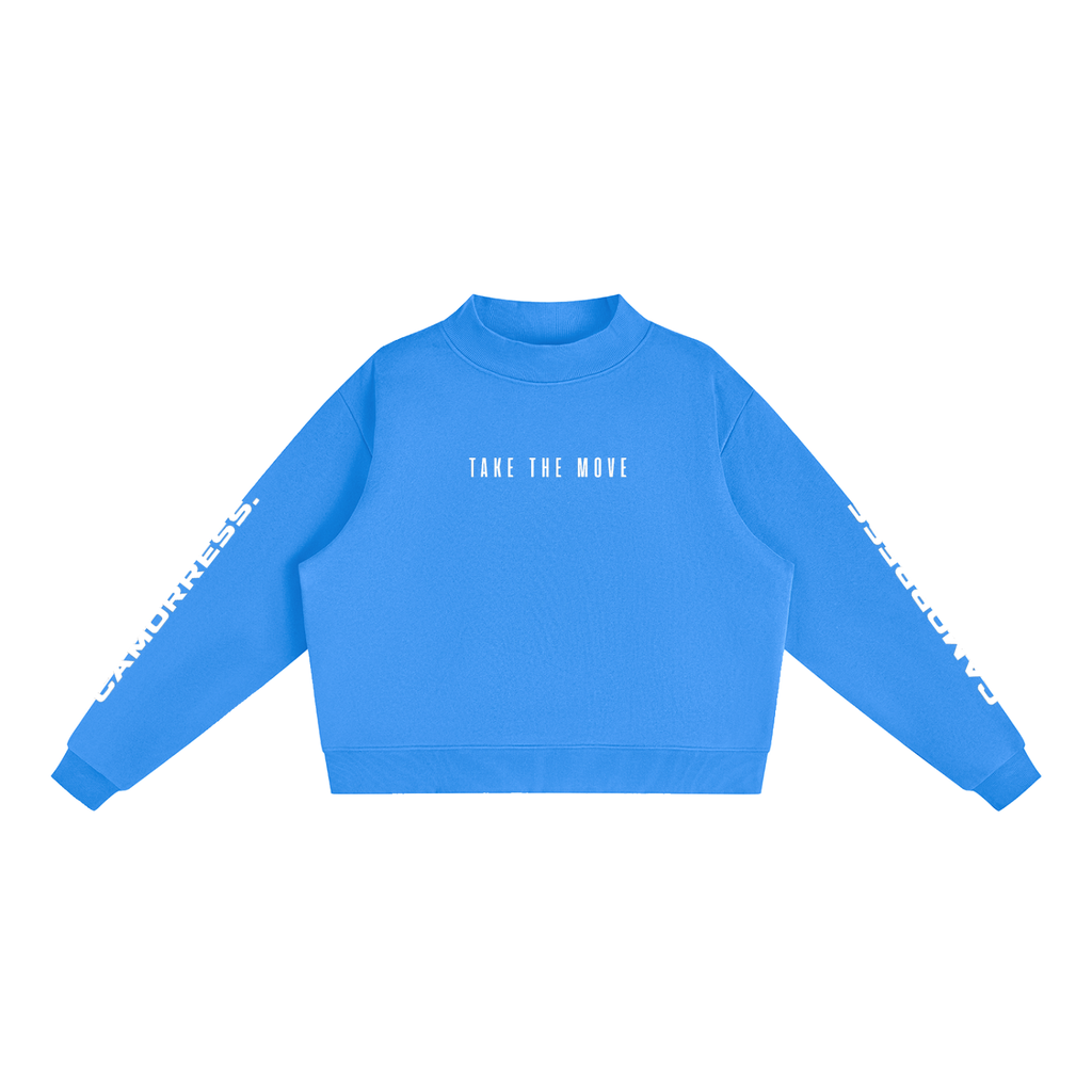Essential Fleece Mock-Neck Crew Sweatshirt