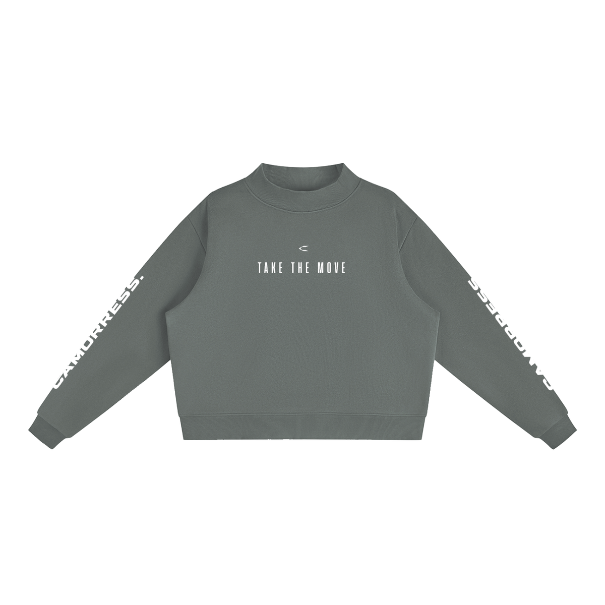 Essential Fleece Mock-Neck Crew Sweatshirt