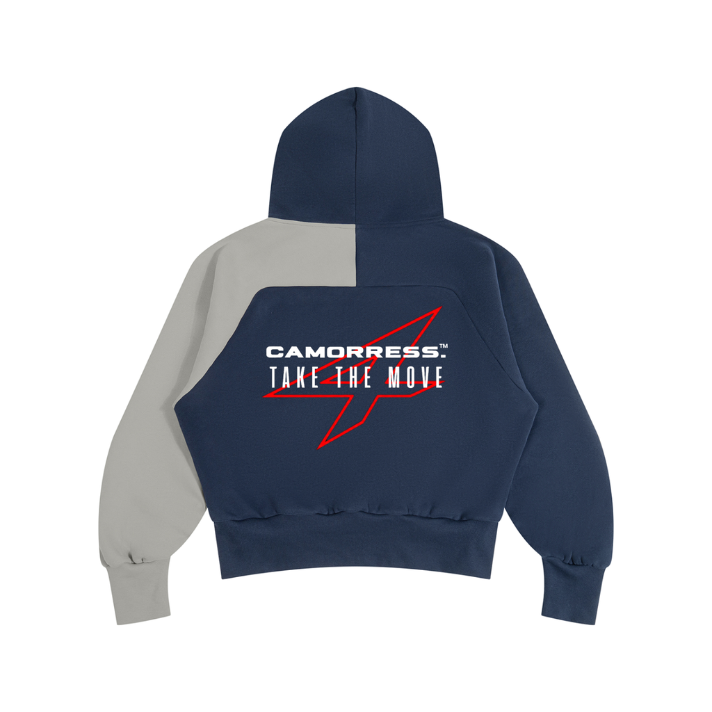 Unisex Color-Block Fleece Hoodie
